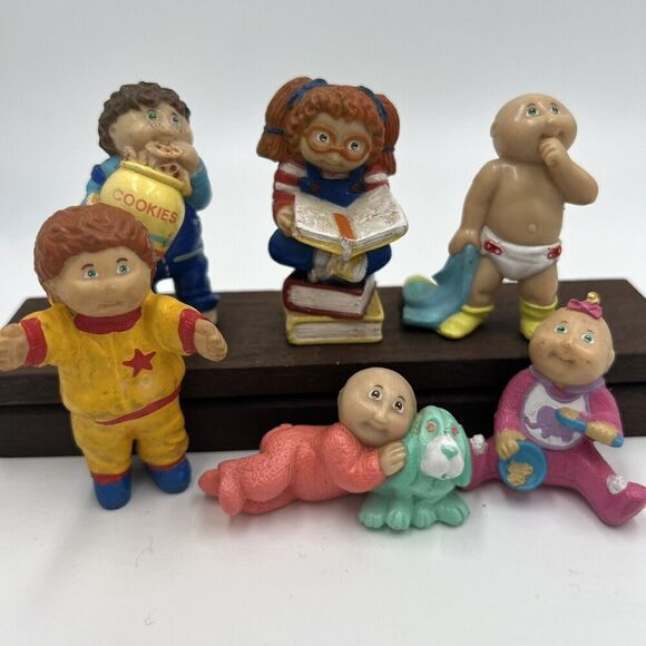 Cabbage Patch Kids Other - Cabbage Patch Kids Mini Figures Babies Lot Bulk 1984 Hong Kong Lot Of 6